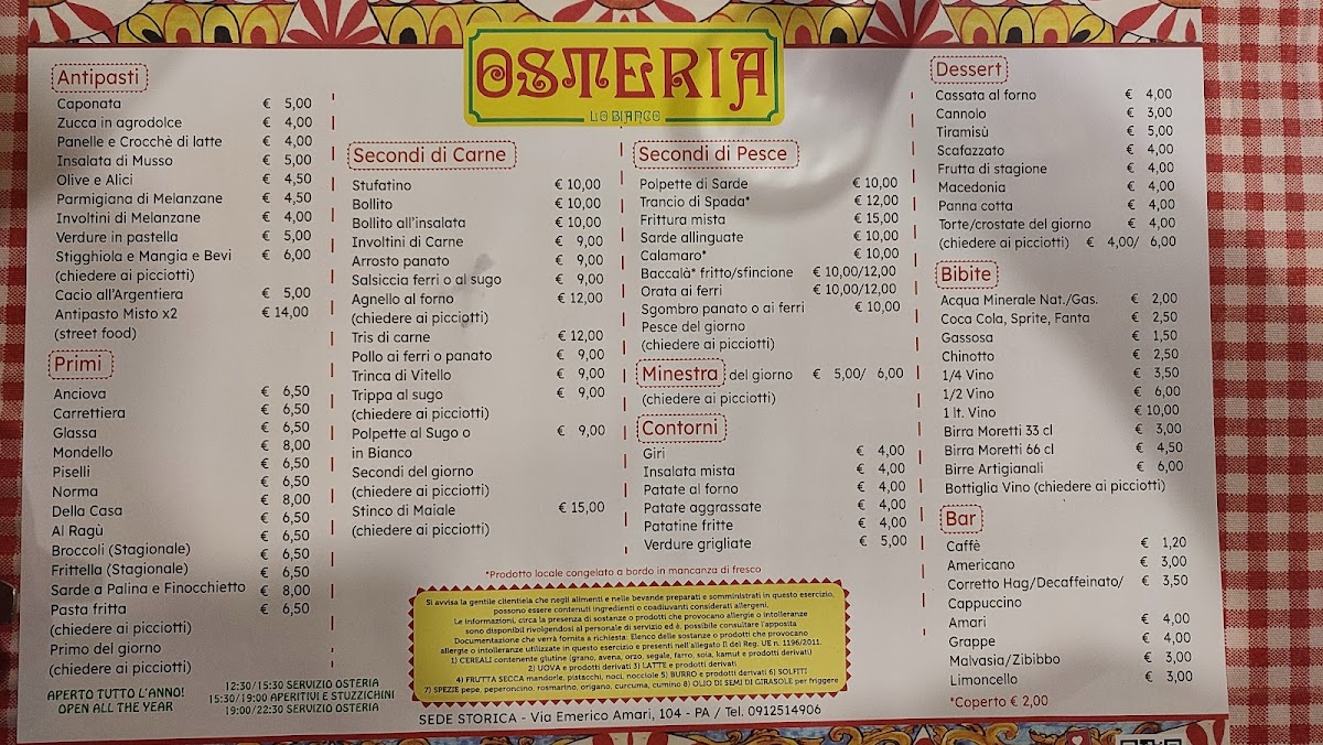 Menu Osteria Lo Bianco Sede Storica-1